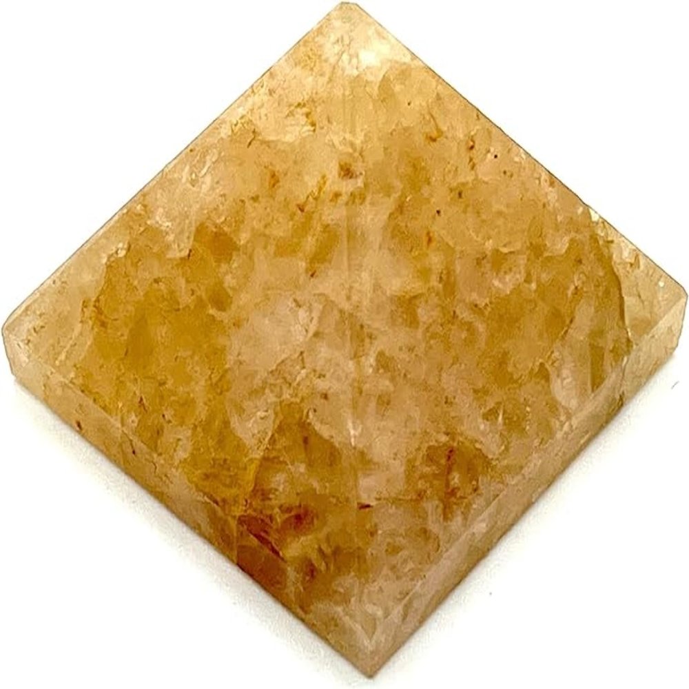 Yellow Quartz Pyramid 2 Inch Scorpio Gemstone Solar Plexus Chakra