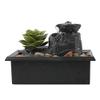 jinyi2016SHOP Desktop Fountain Waterfall Desktop Water Fountain Small Fountain Circulating Waterscape Living Room Fengshui Wheel Handicrafts Ornaments Bonsai Zen Meditation Waterfall view 1