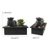 jinyi2016SHOP Desktop Fountain Waterfall Desktop Water Fountain Small Fountain Circulating Waterscape Living Room Fengshui Wheel Handicrafts Ornaments Bonsai Zen Meditation Waterfall view 3