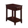 Benjara Accent Table with 1 Drawer and Bottom Shelf, Brown view 1