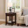Benjara Accent Table with 1 Drawer and Bottom Shelf, Brown view 2