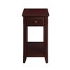 Benjara Accent Table with 1 Drawer and Bottom Shelf, Brown view 4