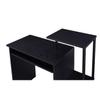 Benjara Computer Desk with Built in Bookshelf, Black view 3