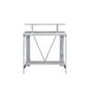 Benjara Writing Desk with V Shaped Frame, White and Black view 4