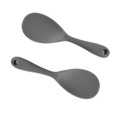 Dioycli 2 Pcs Rice Spoon Paddle Non-Stick Serving Spoon for Cookers, Grey