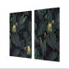 BIG KITCHEN BOARD & Induction Cooktop Cover  Glass Pastry Board  SINGLE: 80 x 52 cm (31,5 x 20,47); DOUBLE: 40 x 52 cm (15,75 x 20,47); DD41 Tropical Leaves Series view 1