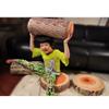 XIZHI 14.5" Round Woods Stump Shaped Chair Seat Cushion Stump Plush Pillow view 3