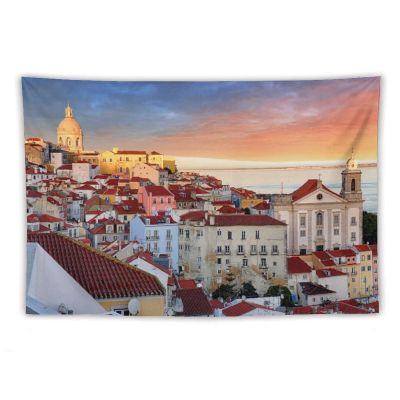 Landscape Tapestry Lisbon, Portugal 60"x90" Aesthetic Tapestry Wall Hanging Art Home Decoration Bedroom Decor Living Room Door Curtain