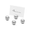 Georg Jensen Women's Bernadotte Table Card Holders Set, Silver Colours, One Size view 2