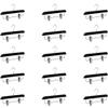 Abs Plastic Trouser Skirt Hangers, Perfect for Skirts, Pants, Slacks, Jeans, and More Set of 15 - Black view 1