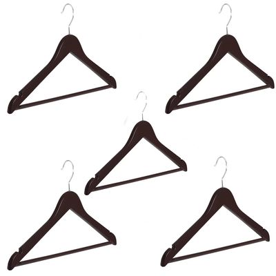 Abs Plastic Clothes/Suit Hangers, Perfect for Dresses, Blouses and Pants, Shirts, Ties, Scarves and Sweaters, Coat Set of 5 - Burgundy