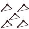 Abs Plastic Clothes/Suit Hangers, Perfect for Dresses, Blouses and Pants, Shirts, Ties, Scarves and Sweaters, Coat Set of 5 - Burgundy view 1