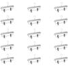 Abs Plastic Trouser Skirt Hangers, Perfect for Skirts, Pants, Slacks, Jeans, and More Set of 15 - Silver view 1