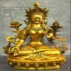 8.4" Brass Copper Tibetan Buddhism White Tara Goddess Dolma Bodhisattva Statue view 2