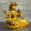 8.4" Brass Copper Tibetan Buddhism White Tara Goddess Dolma Bodhisattva Statue view 3