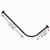 Tanxih Adjustable Corner Shower Curtain Rod L Shaped Black Stretchable 304 Stainless 27"- 39"X47"- 65" Drill Free Install for Corner Bathtub with Free Hooks view 2