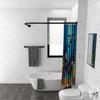 Tanxih Adjustable Corner Shower Curtain Rod L Shaped Black Stretchable 304 Stainless 27"- 39"X47"- 65" Drill Free Install for Corner Bathtub with Free Hooks view 4