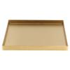 Gold Stainless Steel Serving Tray - 8x8 InchRectangular Storage Organizer for Tea, Coffee, Cosmetics, Jewelry, Use in Vanity, Kitchen, Bathroom, Hotel Decor view 1