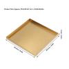 Gold Stainless Steel Serving Tray - 8x8 InchRectangular Storage Organizer for Tea, Coffee, Cosmetics, Jewelry, Use in Vanity, Kitchen, Bathroom, Hotel Decor view 2