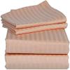 JB Linen 600 Thread Count Breathable, Soft and Premium100% Pima Cotton - Cal-King Size 4 Piece Sheet Set Fit 19" Inch to 21" Inch Deep Pocket Peach Stripe. view 3