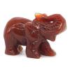 CAREG 2.5" Elephant Statue Natural Gemstone Carnelian Red Agate Crystal Carved Reiki Healing Stone Figurine Crafts Home Decoration view 1