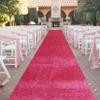 FUHSY Hot Pink Wedding Ceremony Aisle Runner 3FTx15FT Aisle Rug Wedding Floor Runner Fuchsia Runway Carpet with Tape Party Accessories Bridal Shower Walkway Runner Aisle Runner for Prom Birthday Event view 1