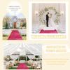 FUHSY Hot Pink Wedding Ceremony Aisle Runner 3FTx15FT Aisle Rug Wedding Floor Runner Fuchsia Runway Carpet with Tape Party Accessories Bridal Shower Walkway Runner Aisle Runner for Prom Birthday Event view 4