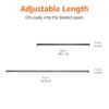 Amazon Basics No Drill Easy Install Sturdy Shower Curtain Tension Rod, Adjustable 42-73" Length, Black, Bathtub view 2