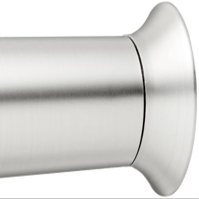 Amazon Basics Easy Install Shower Curtain Tension Rod, Adjustable Length, 42-73 inches, Nickel