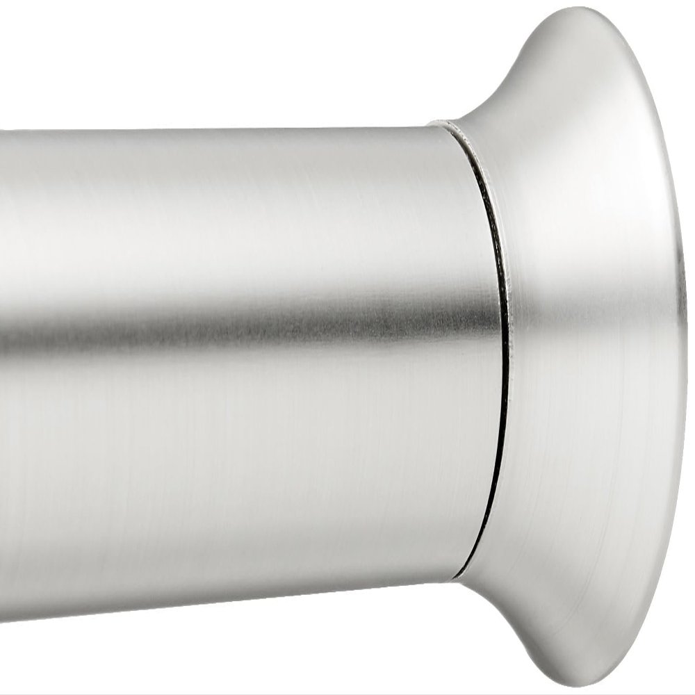 Amazon Basics Easy Install Shower Curtain Tension Rod, Adjustable Length, 42-73 inches, Nickel