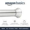 Amazon Basics Easy Install Shower Curtain Tension Rod, Adjustable Length, 42-73 inches, Nickel view 2