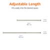 Amazon Basics Easy Install Shower Curtain Tension Rod, Adjustable Length, 42-73 inches, Nickel view 4