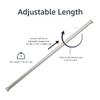 Amazon Basics No Drill Adjustable Indoor Outdoor Tension Curtain Rod, 54-90" Length, Nickel view 3