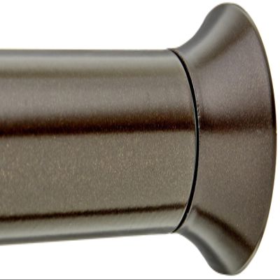 Amazon Basics No Drill Shower Curtain Tension Rod, Adjustable Length, 42-73", Bronze, Lightweight Metal
