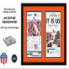 11x21 Newspaper Frame - Black Frame With Orange and Black Acid Free Double Matting Made to Display TWO Entire Newspapers - 11 x 21 Solid Wood Picture Frame Size - UV Acrylic - fits the Cincinnati view 4