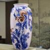 Jingdezhen Ceramic Master Hand-Painted Vase Flower Arrangement Living Room Home Decoration Vestibule Handicraft Ornaments with Wooden Base view 4