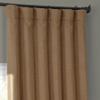 1 Panel Blackout Curtain 50 inches Wide x 120 inches Long Faux Linen Light Brown Shade Room Darkening Butterscotch 100% Polyester Material Solid Pattern | 108 Inches Length Durable Casual Black Rod view 1