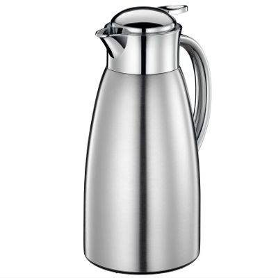 Cilio Triest Stainless Steel Double Wall Insulated Beverage Server, 51 ounce, Brushed Stainless