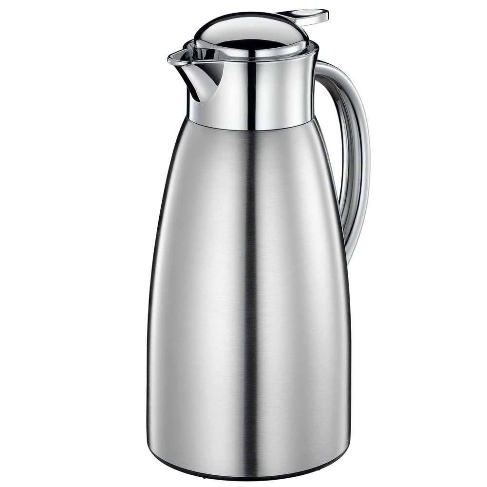 Cilio Triest Stainless Steel Double Wall Insulated Beverage Server, 51 ounce, Brushed Stainless