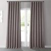 HNU 1 Panel Blackout Curtain 50 inches Wide x 108 inches Long Faux Linen Grey Shade Room Darkening Mink 100% Polyester Material Solid Pattern | 108 Inches Length Durable Casual Style Black Rod Pocket view 3