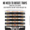Weston Food Dehydrator Machine for Jerky, Fruit, Meat, Herbs, Vegetables, with Temperature Control (100-160F), 4 Stackable Trays (3 Sq. Ft.), Black & Stainless Steel Accents (75-0640-W) view 2