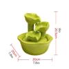 Desktop Fountain Waterfall Desktop Fountain Creative Lotus Leaf Home Accessories Ceramic Crafts Water Fountain Decoration Living Room Humidifier Bonsai Office Desk Lucky Fountain Zen Meditation Waterf view 2