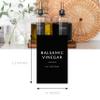 Black Oil Bottle Labels, 54 Preprinted Pantry Stickers for Oils and Vinegar Dispenser Glass Bottles, Condiment Jars, Waterproof Removable, Kitchen Organization view 2