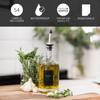 Black Oil Bottle Labels, 54 Preprinted Pantry Stickers for Oils and Vinegar Dispenser Glass Bottles, Condiment Jars, Waterproof Removable, Kitchen Organization view 3