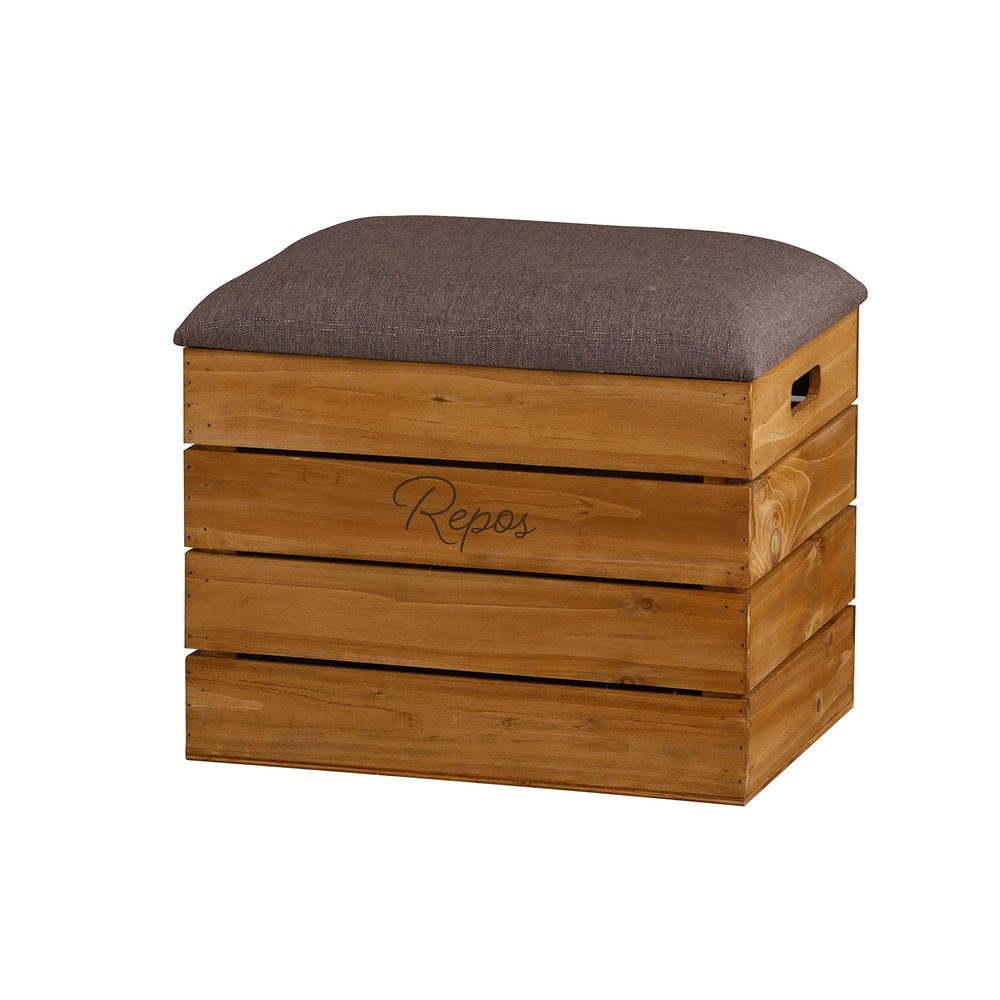 (Habiter) Avite WEY-101-NA Lupo Storage Stool (Brown)