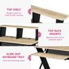 Acme Furniture Rectangular Music Desk Table with Earphone Rack, Natural and Black view 4