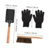 Cabilock 1set Ash Shovel Kit Dustpan Fireplace Cleaning Tools for Efficient Hearth Maintenance Fire-Resistant Gloves Included Lightweight and Design view 2