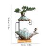 Desktop Fountain Waterfall Tabletop Fountain Indoor Ceramic Atomized Desktop Fountain Chinese Alpine Bonsai Liuxiang Decorative Fountain Office Desk Water Waterfall Fountains Zen Meditation Waterfall view 2