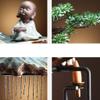 Desktop Fountain Waterfall Tabletop Fountain Indoor Ceramic Atomized Desktop Fountain Chinese Alpine Bonsai Liuxiang Decorative Fountain Office Desk Water Waterfall Fountains Zen Meditation Waterfall view 4