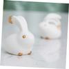 FAVOMOTO 2pcs Figurine Adornment for Home Decor Cute Bunny Craft for Desktop Decoration for Bunny and Boys and Girls view 2
